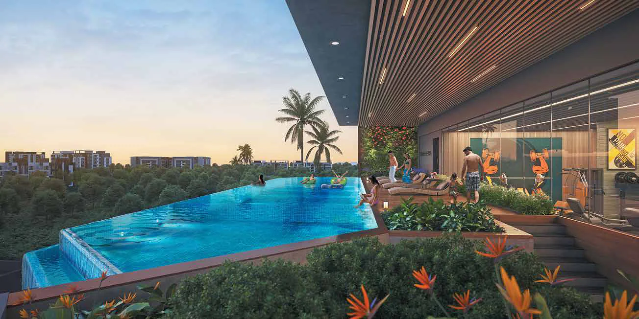 Infinity climatized pool at Polaris Bavdhan